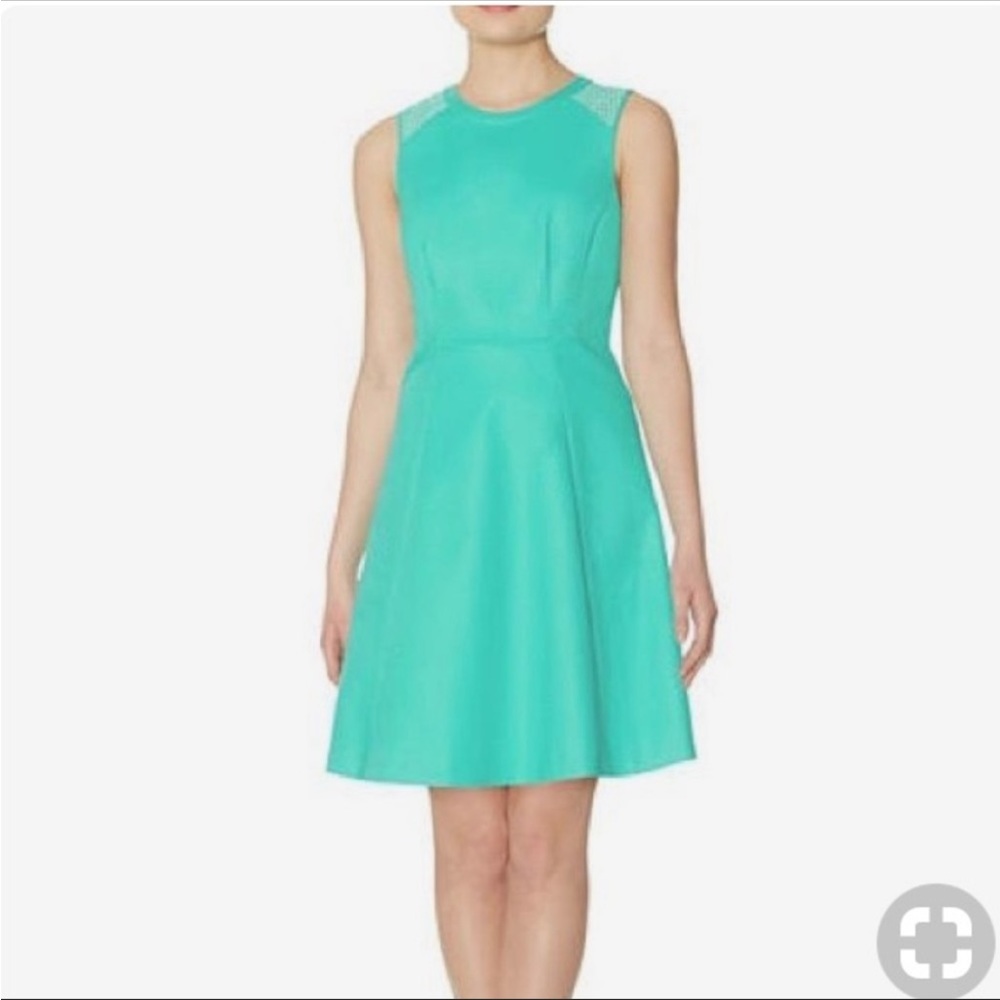 EUC The Limited Pink Eyelet Yoke Fit and Flare Dress. Size 4.